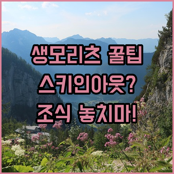 생모리츠 4성급 호텔 완벽 비교 스키 인아웃 vs 무료 조식 당신의 선택은