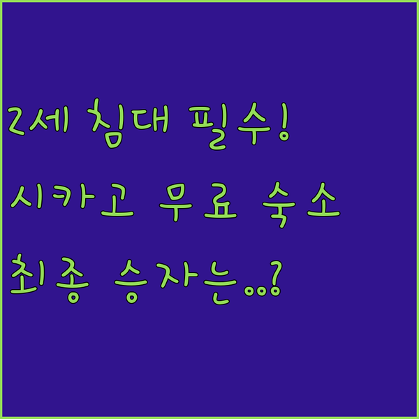만 2세 유아용 침대 무료 시카고 가족 여행 숙소의 최종 승자는?