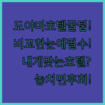 도야마 여행 꿀팁, 내게 맞는 도야마 호텔 한눈에 비교하기