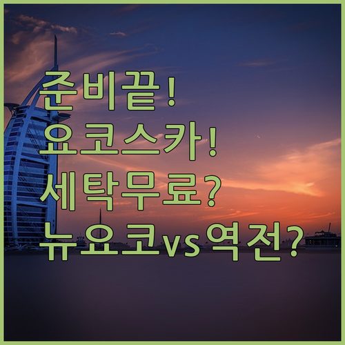 요코스카 여행 준비 끝, 세탁 무료 호텔 뉴 요코스카 vs 역전 센트럴 호텔